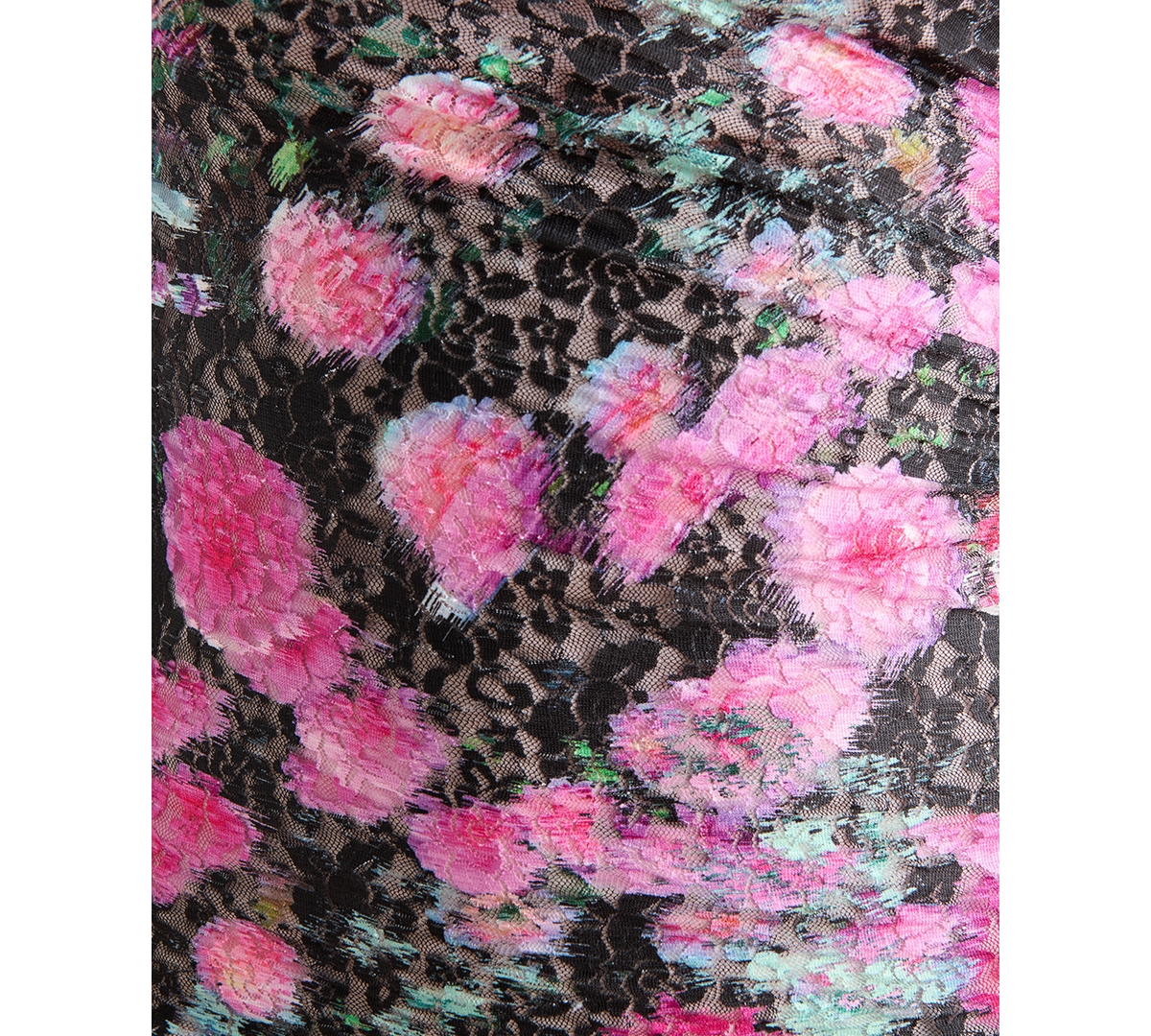 Steve Madden Sacha Floral Lace Body-con Dress In Black Multi