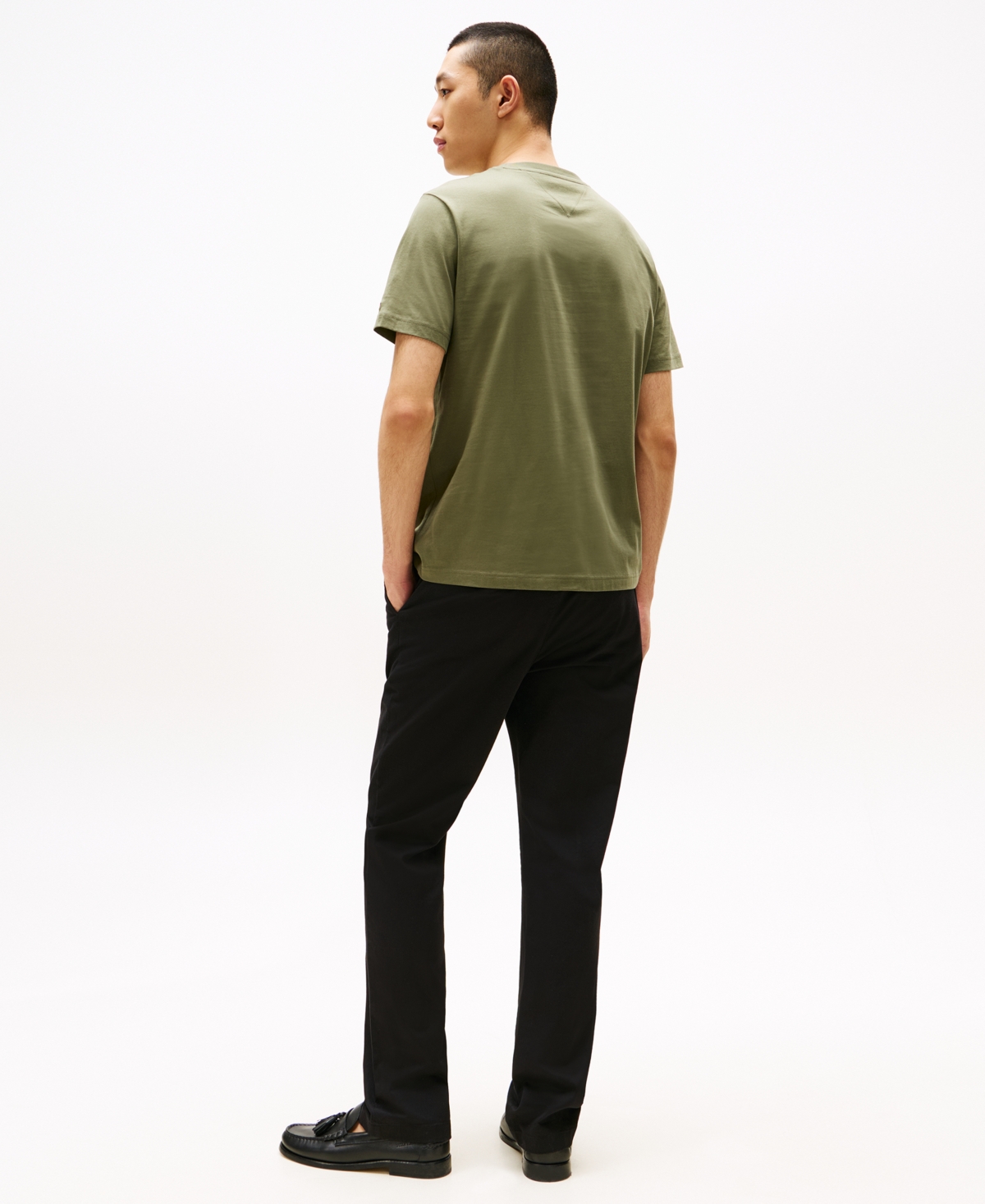 Tommy Hilfiger Tommy 1985 Stripe Logo T In Green