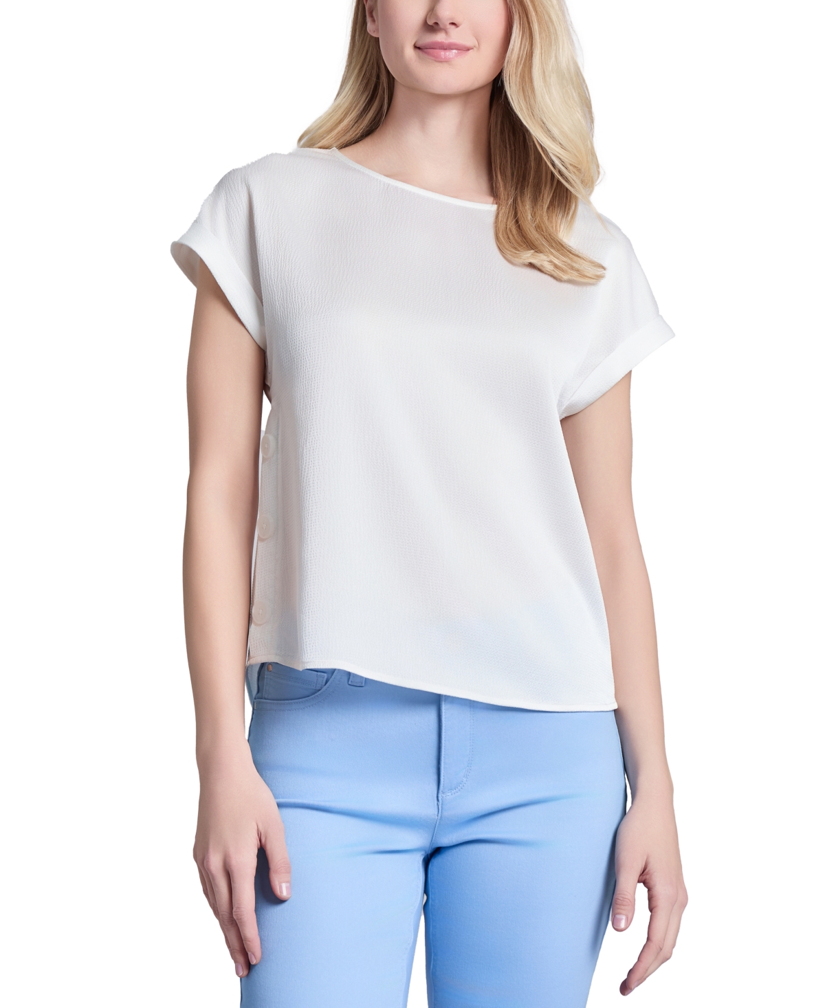 Jones New York Button Detail Top