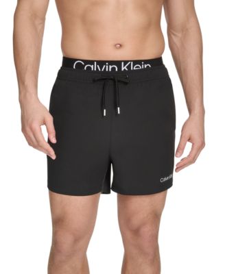Calvin Klein - Men's Logo Elastic Waist Modern Euro 5" Volley Swim Trunks