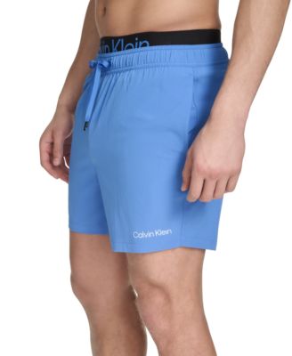 Men's Logo Elastic Waist Modern Euro 5" Volley Swim Trunks