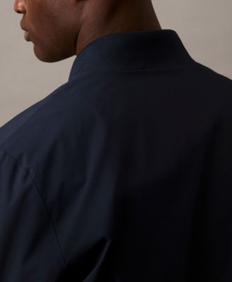 Men's Logo-Print Matte Bomber Jacket