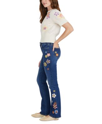 Driftwood Women's Kelly Embroidered Mid Rise Bootcut Jeans