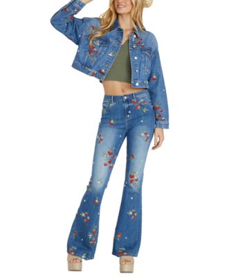 Driftwood - Women's Strawberry Fields Cropped Trucker Jacket
