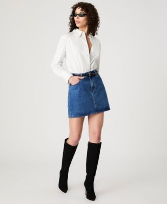 French Connection - Women's Cotton Poplin Pinstriped Shirt