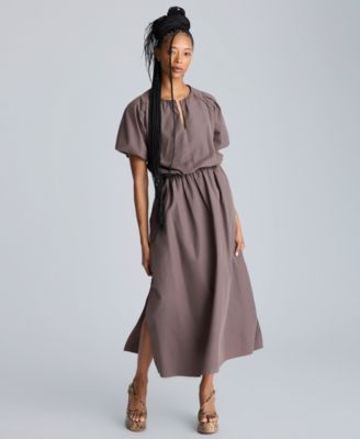 Women's Cropped Puff-Sleeve Top