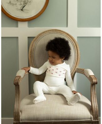 Baby Girls Pretty Smocked and Bow-Trimmed Footie