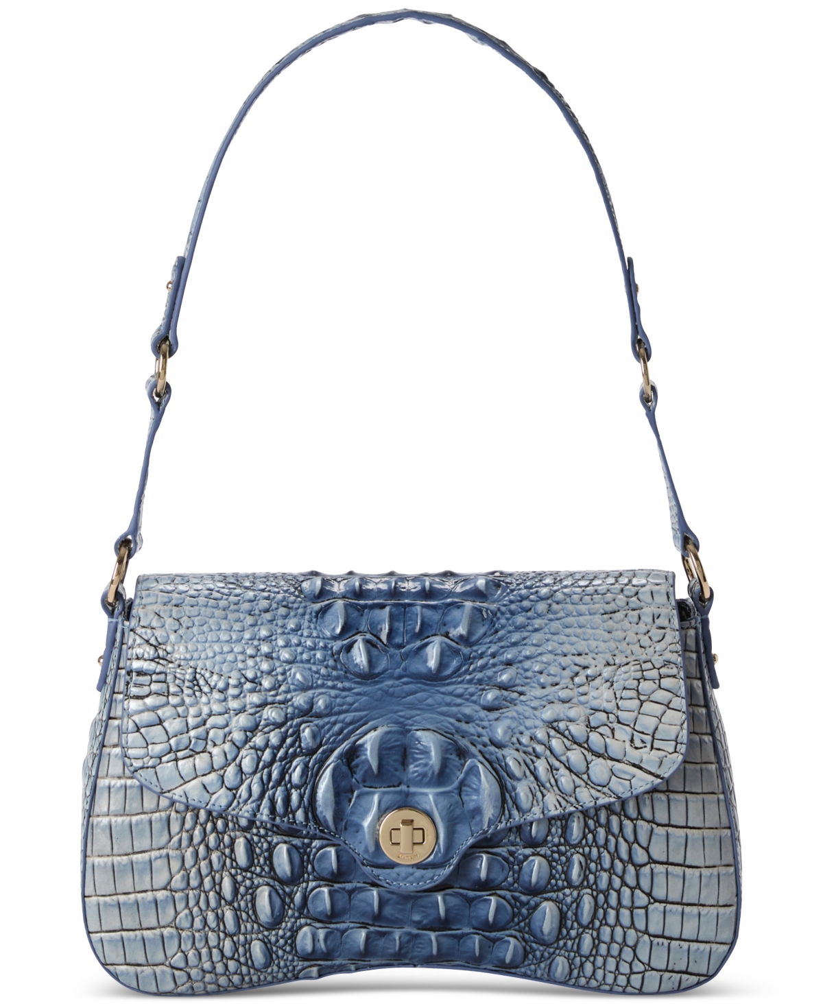 Nerida Melbourne Small Leather Shoulder - Bellbottom Blue