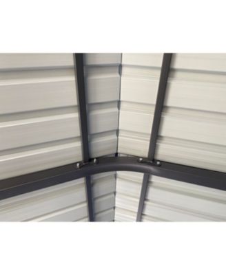  New 12x20 FT Heavy Duty Metal Carport, Galvanized Steel Roof, Gray