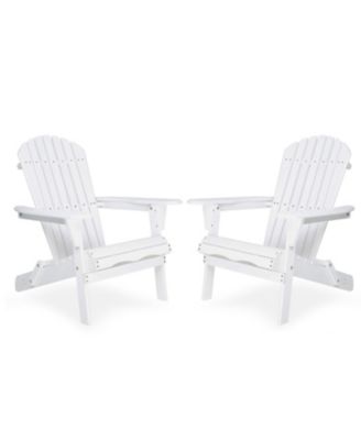 Streamdale 2 Wooden Folding Adirondack Chairs