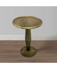 Round Top Drink Table – Elegant Side End Table with Fluted Base
