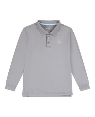 Big Boys Silky Soft Dri-Effect Moisture Wicking Long Sleeve Polo Shirt
