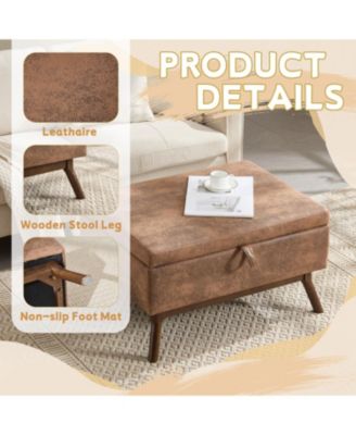 Mid-century modern storage bench/coffee table, Assembled, Living/entry/family room