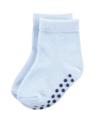 Baby Boys Natural Kids' Eight-Pair Non Skid Crew Socks