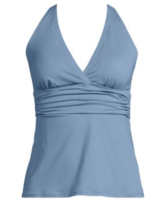 Women's V-Neck Plunge X Back Tankini Top