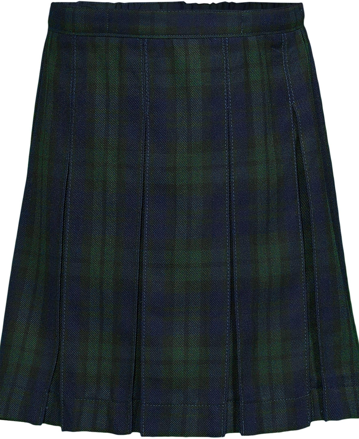Lands' End Little Girls Plaid Box Pleat Skirt Top of the Knee