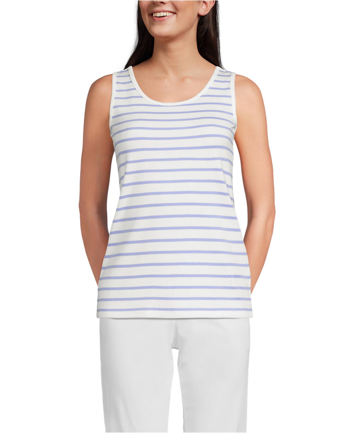 Women's Cotton Tank Top - Radiant navy