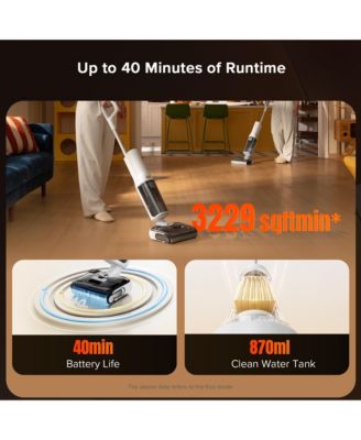 F25 RT Cordless Wet Dry Vacuum Cleaner, Lightweight Floor Washer with 20,000 PA Suction Power,Self-Cleaning &amp; Drying, Edge Cleaning