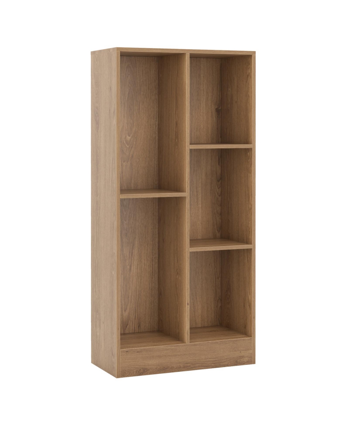 41 Inches 5-Cube Floor Bookcase with 2 Anti-Tipping Kits - Natural