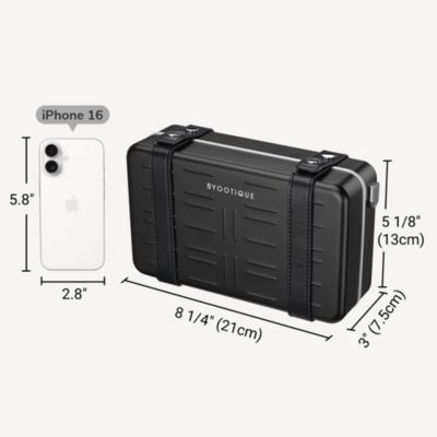 Mini Suitcase Crossbody Bag Portable Hard Shell Aluminum Cosmetic Makeup Case with Adjustable Strap Travel Handbag for Makeup Artist,Red