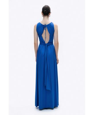 Women's Maxi Dress with Belt Detail