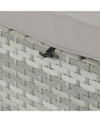 Streamdale Outdoor Chaise Lounge Set, 2 Rattan Recliners, Table, Cushions, Pool/Beach