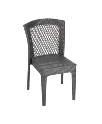 Streamdale Stackable Wicker Patio Chairs - Grey, Durable & Stylish