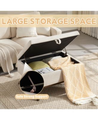 Streamdale Mid-century modern storage bench/coffee table, Assembled, Living/entry/family room