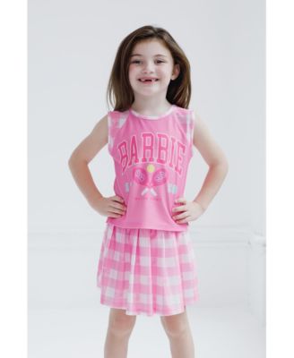 Girls Tank Top and Pleated Skort Outfit Set to
