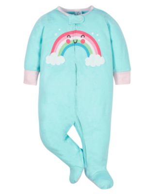 Baby Girls Sleep N' Play Pajamas, 4-pack
