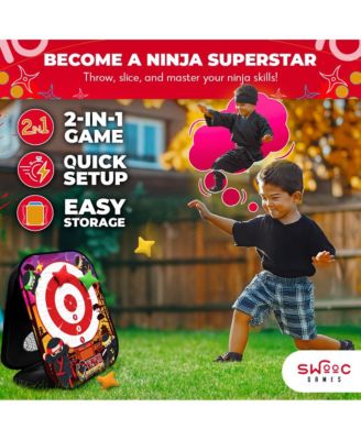 Ninja Superstar | 2-in-1 Corn Hole Games for Kids | 5-Second Setup | Ninja Kids Toys | Bean Bag Toss Game for Kids