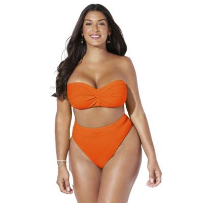 Women's Valentine Ruched Bandeau Bikini Top