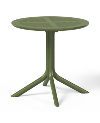 5-Piece Modern Patio Round Dining Table Set with Stackable Patio Dining Chairs