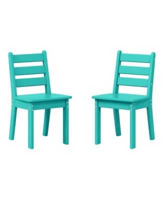 Outdoor HDPE Kids Plastic Toddler Dining Chair (Set of Two)