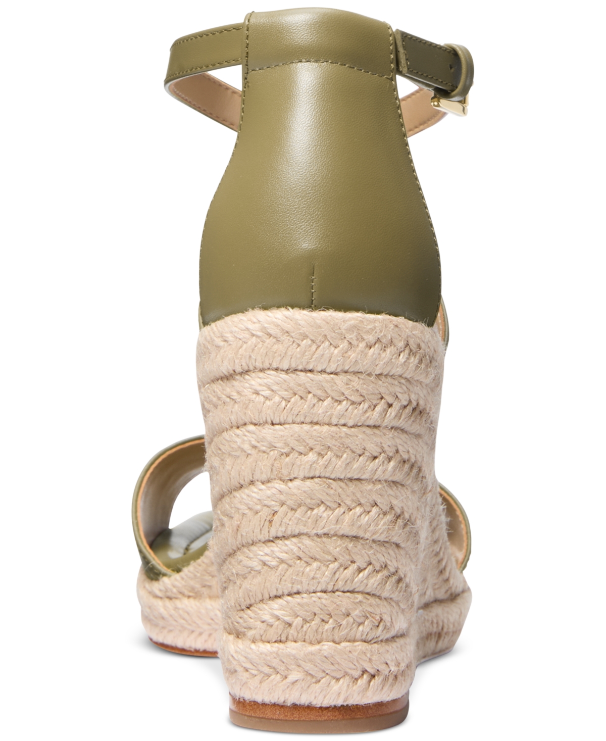 Shop Michael Kors Michael  Women's Mandy Wedge Sandals In Safari Green