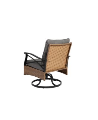 Streamdale 3pc Outdoor Swivel Rocker Set, Table, 2 Chairs, 350lb Cap