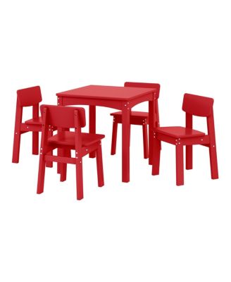 Kids 5-Piece Modern HDPE Dining Table and Chairs Set