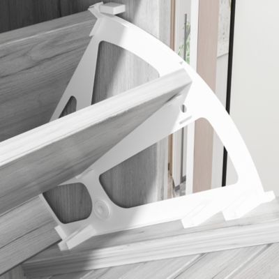 Shoe Cabinet with 2-Shutter Door, Shoe Rack