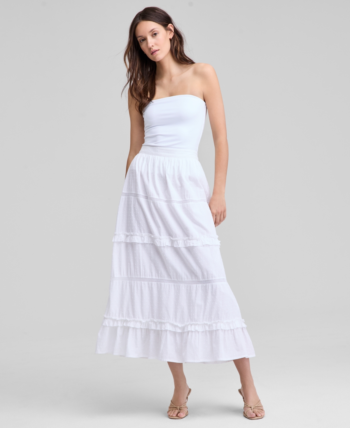 Shop And Now This Petite Lace Eyelet Maxi Skirt, Exclusively At Macy's