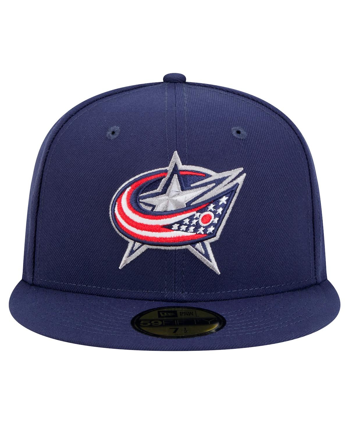New Era Men's Navy Columbus Blue Jackets Core 59fifty Fitted Hat In Navy