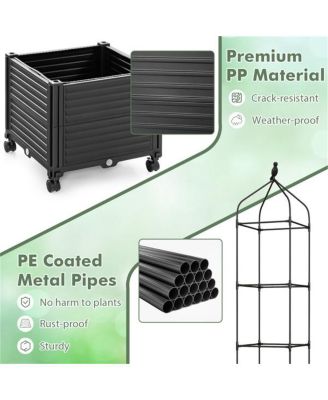 Outdoor Elevated Garden Bed Durable Raised Planter Box for Vegetables, Herbs, and Flowers