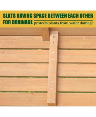 Outdoor Modern Cedar Wood Raised Garden Bed Planter 70-inch x 31-inch