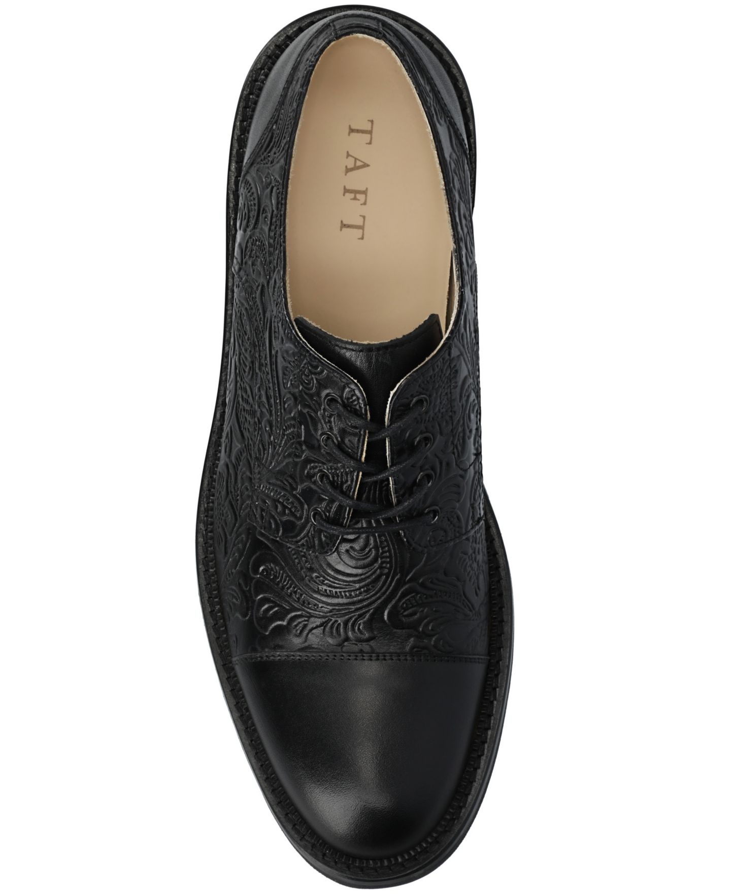 Мужские туфли Taft Rome Lace Up Dress Shoe, цвет: Чёрный — фото 4