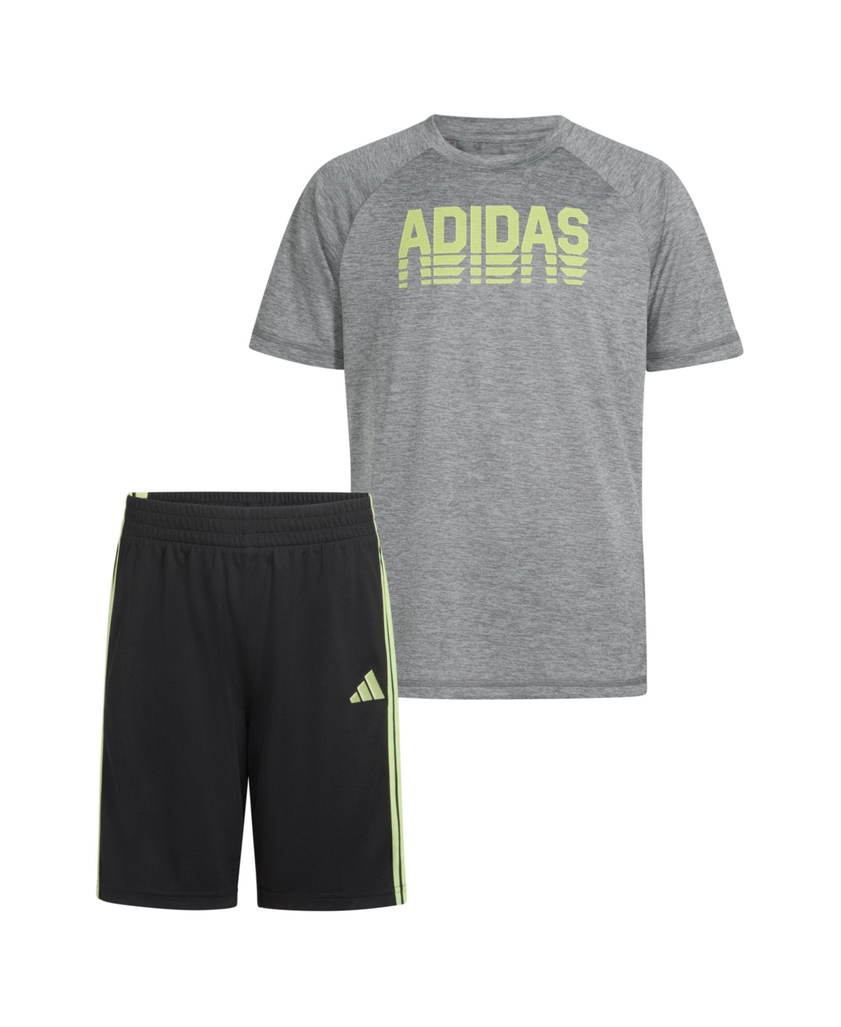 Adidas Originals Big Boys Raglan-sleeve Graphic T-shirt & 3-stripe Shorts, 2 Piece Set