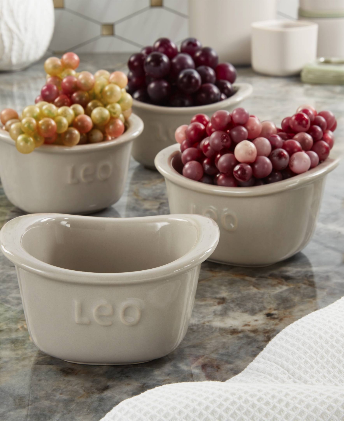 Berghoff Balance 8-pc. Stone Square Ramekin Set In Multicolor