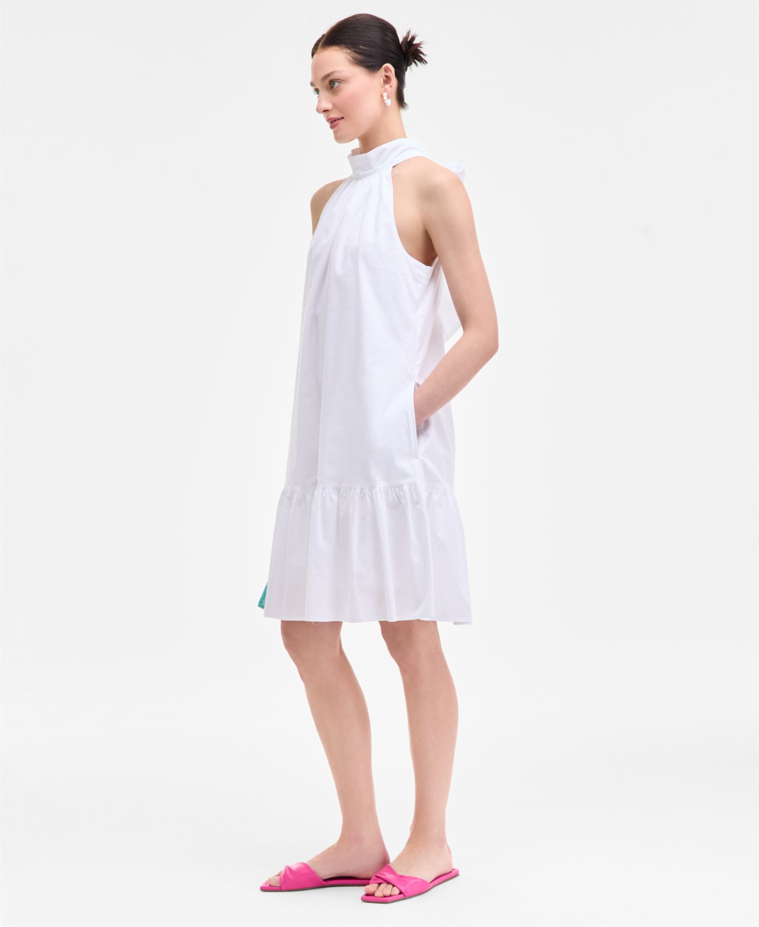 Women's Halter Bow-Back Mini Dress