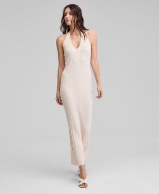 And Now This - Women's Rib-Knit Halter Dress
