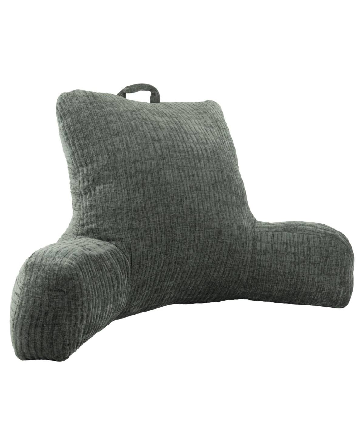 Arlee Home Fashions Sutton Place Singer Backrest Pillow, 33" X 18" In Dark Gray
