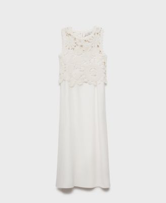 Mango Women's Crochet Top Midi Dress - Macy's