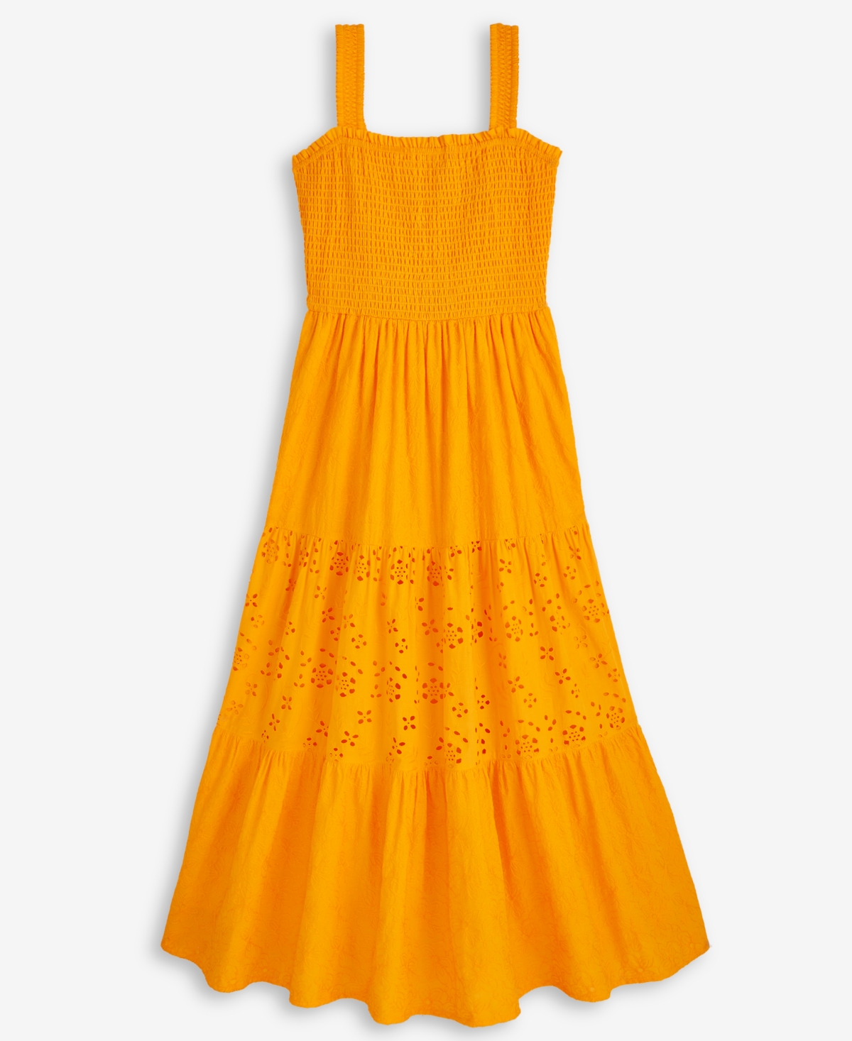 On 34th Women's Smocked Embroidered Eyelet Midi Dress, Exclusively At Macy's